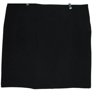 George Skirt Womens Sz 26W Black Straight Below Knee Length lined office career